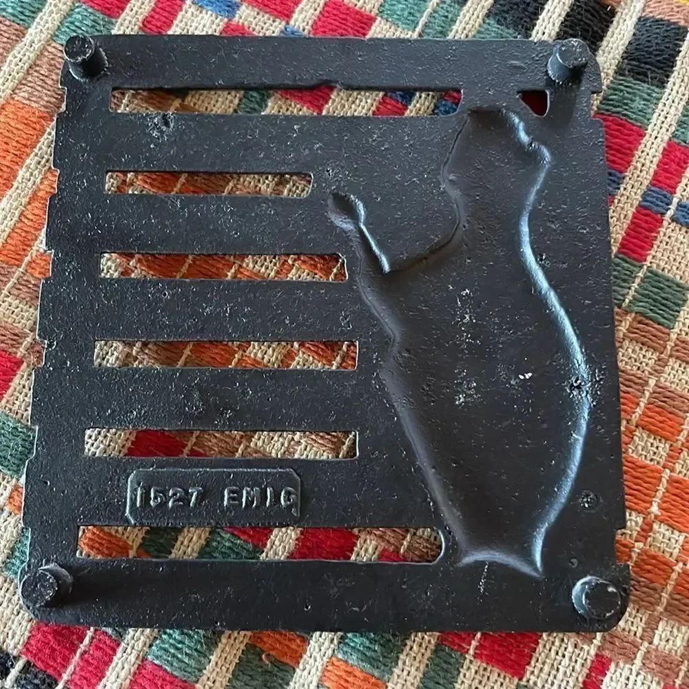 Mid Century Cast Iron Trivet / Wall Hanging